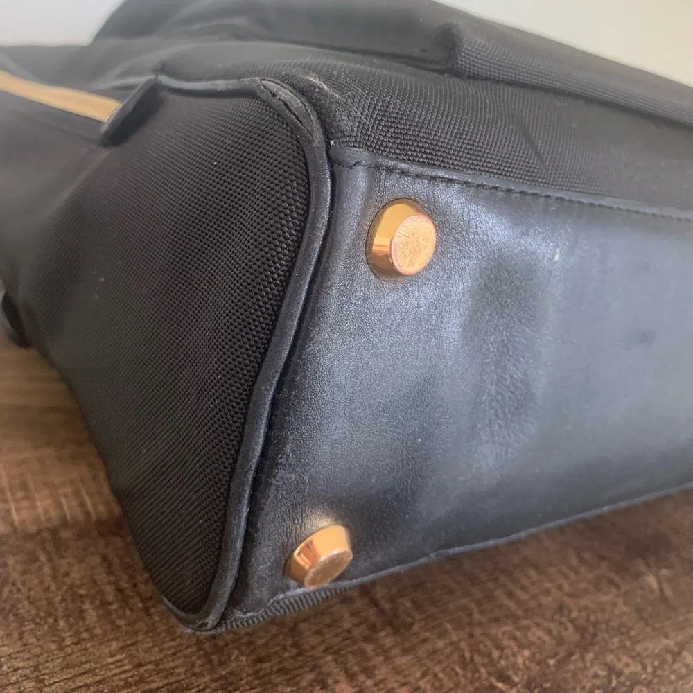 TUMI LARKIN 2-Way Business Briefcase Nylon and Leather Black